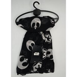 Star Wars Disney Galactic Empire & Rebel Alliance Logo Scarf by Bioworld Light